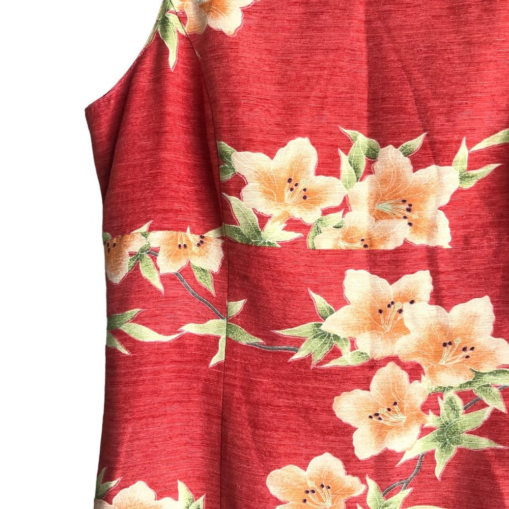 Vintage Tommy Bahama Women's 100% Silk Sun Dress Size 10 Floral Lined Hawaiian - Picture 9 of 10